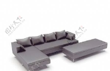 多人沙发3d模型沙发效果图43