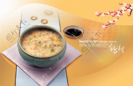 HanMaker韩国设计素材库美食粥美味碗料理韩国料理