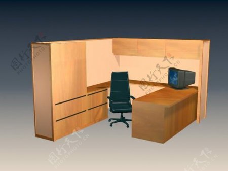办公家具办公桌3d模型3d素材239
