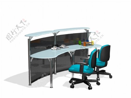 办公家具办公桌3d模型3d模型109