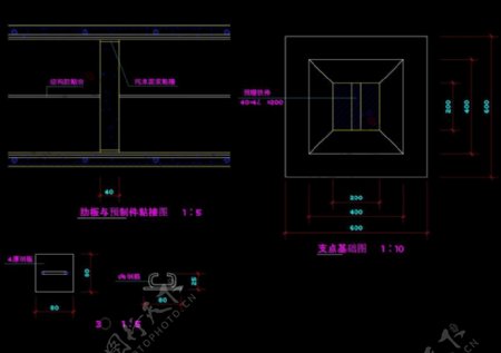 肋板与预制件粘接图