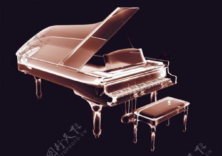 水晶钢琴图片