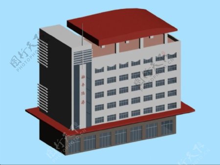 时尚酒店简模建筑3D模型