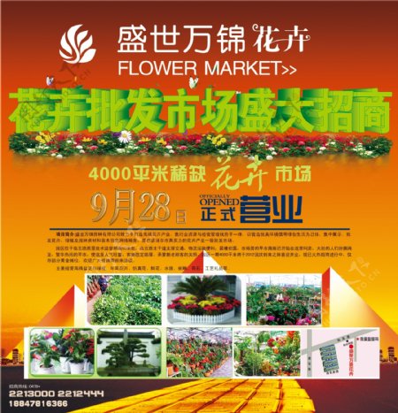 花卉招商广告宣传图片