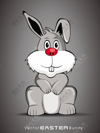 矢量插画的复活节兔子