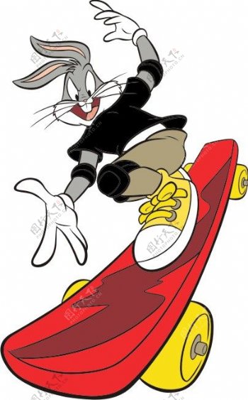 印花矢量图卡通动物可爱卡通色彩兔子免费素材