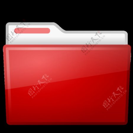 红色的Ubuntu文件夹