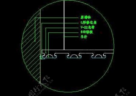 中式顶棚西式顶棚常用顶棚金属顶棚CAD图块素材12