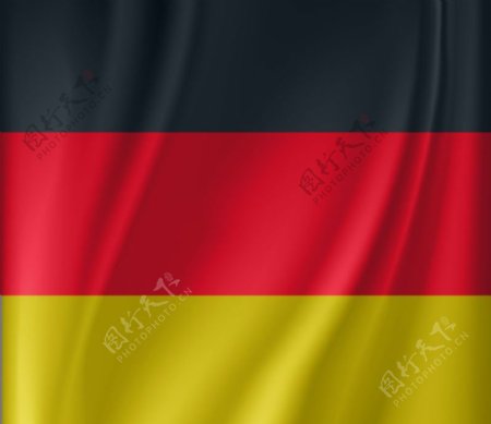 风吹拂的德国国旗矢量素材