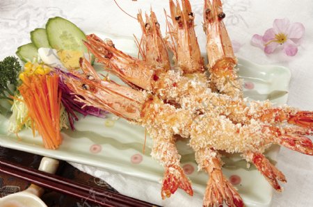 日本料理干炸大虾