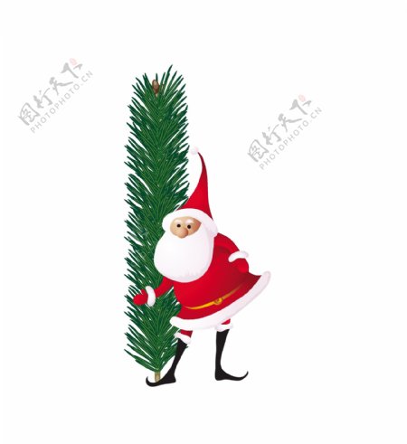 圣诞装饰杉树的ABC滑稽的圣诞老人的信我向量