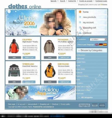 服装企业网站设计模板