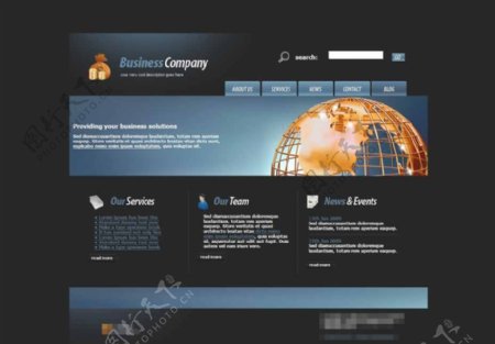 商务理财企业网站CSS模板