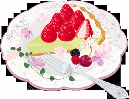 草莓蛋糕甜点