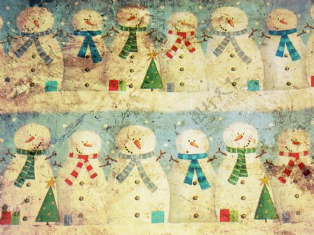 圣诞雪人墙纸图片