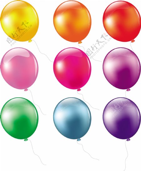 彩色气球矢量素材1