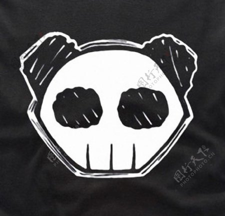 位图靓仔装T恤图案熊猫色彩免费素材