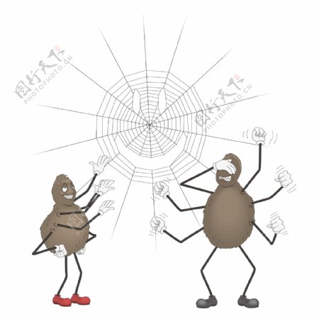 印花矢量图动物昆虫蜘蛛蜘蛛网免费素材