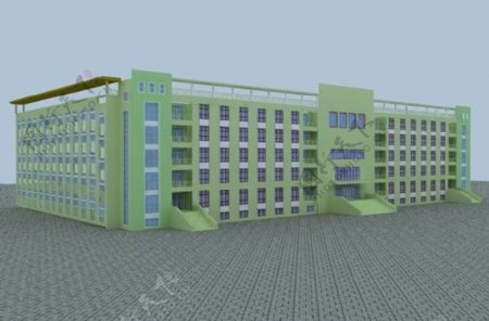 学院建筑设计模型图片