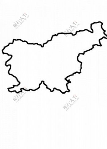 斯洛文尼亚的矢量地图