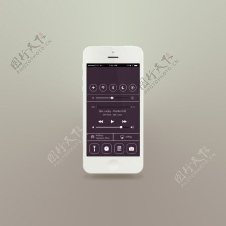 iOS7扁平设计psd素材