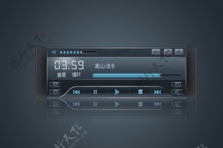经典音乐播放器界面UI设计图片