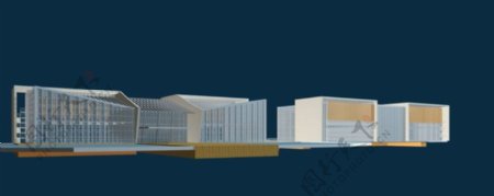 都市时尚公建建筑3D模型