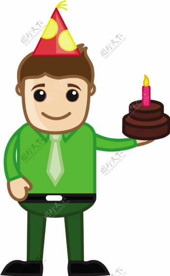 人的生日蛋糕卡通企业性质