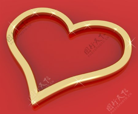 金心形戒指代表爱与浪漫