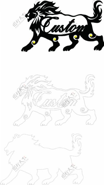 狮子座装饰纹样