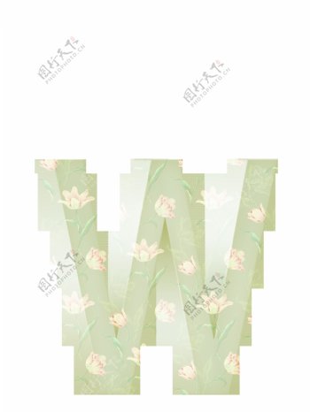 花朵立体字母图片