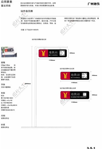 广州地铁VIS矢量CDR文件VI设计VI宝典指示系统1