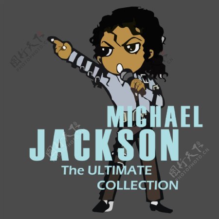 印花矢量图人物男人MJ迈克尔杰克逊免费素材