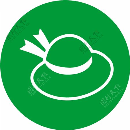 绿色帽子图标