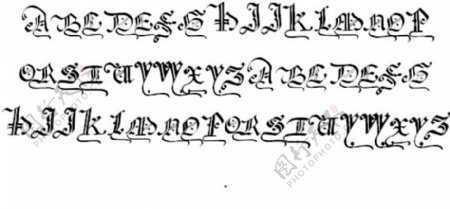 哥特式majuscles字体