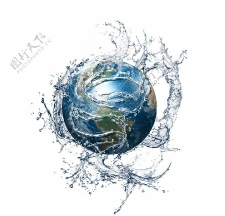 水环绕地球素材