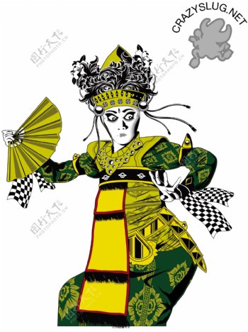 巴厘岛的舞女