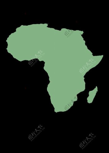 与非洲国家在圆柱正形投影地图