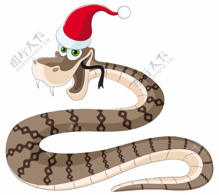 圣诞帽小蛇