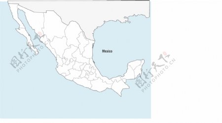 墨西哥地图矢量