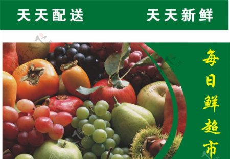 超市专用蔬果花车海报cdr图片