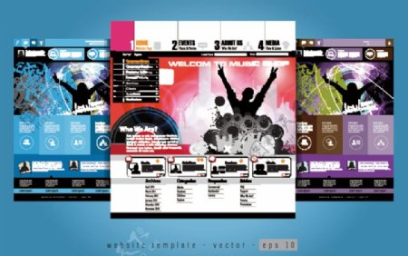 音乐网站模板图片