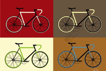自行车矢量图片