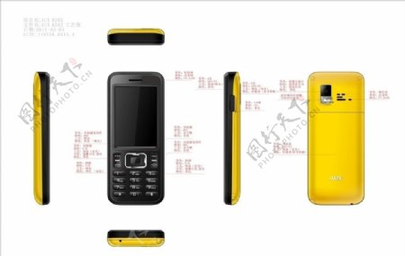 奥克斯直板手机设计及生产工艺标示图图片