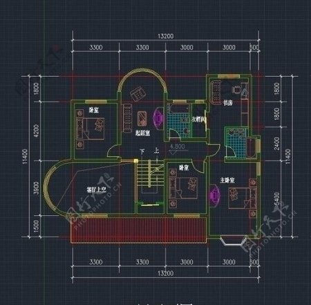 农场别墅建筑设计CAD设计图片