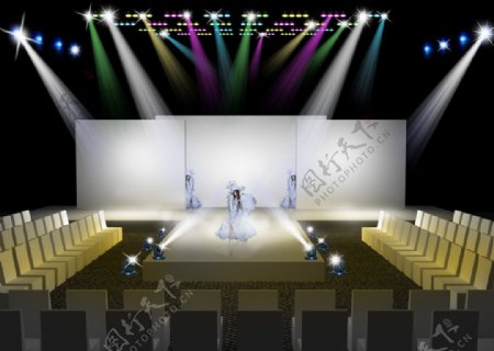 舞台灯光效果图图片