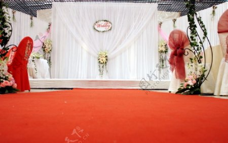 婚礼纱幔背景图片