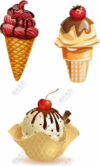 矢量冰淇淋素材图片
