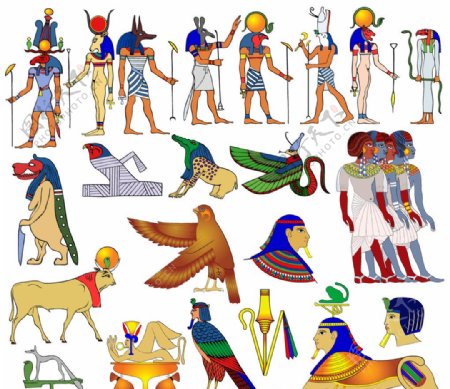 古埃及诸神人物图片