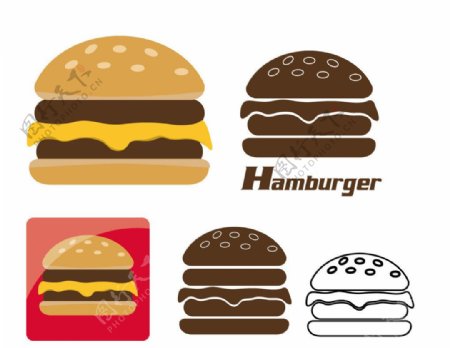 汉堡图标图片